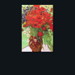 Red Poppies and Daisies by Vincent van Gogh Canvas Print<br><div class="desc">Still Life: Red Poppies and Daisies by Vincent van Gogh is a vintage fine art post impressionism still life floral painting. A beautiful bouquet of red poppy flowers and white daisy flowers fresh from the garden in a decorative vase. About the artist: Vincent Willem van Gogh (1853 -1890) was one...</div>