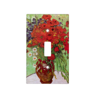 Red Poppies and Daisies by Vincent van Gogh Light Switch Cover