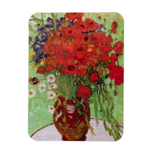 Red Poppies and Daisies by Vincent van Gogh Magnet