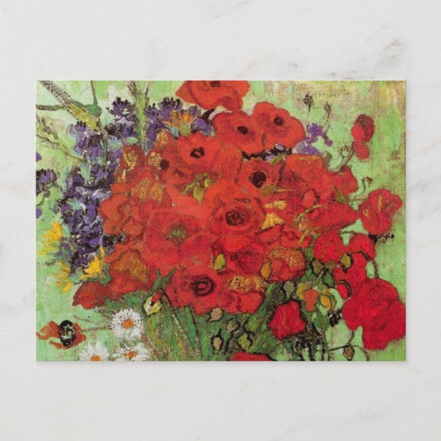 Red Poppies and Daisies by Vincent van Gogh Postcard (Front)