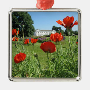 Red Poppies at Kew Gardens Metal Ornament