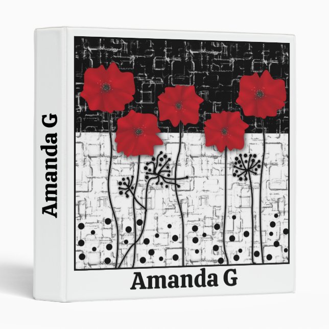 Red poppies  binder (Front/Spine)