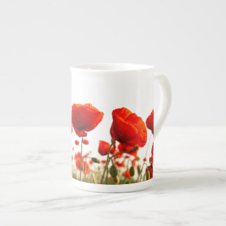 Red Poppies Bone China Mug