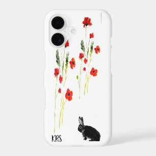 Red Poppies Bunny Rabbit Personalized