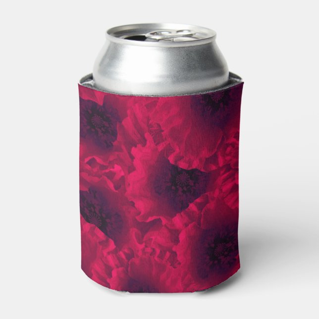 Red poppies can cooler (Can Front)
