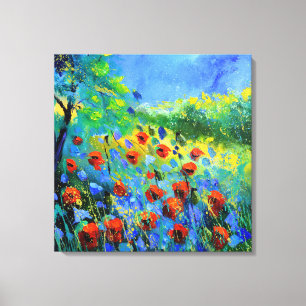 red poppies canvas print