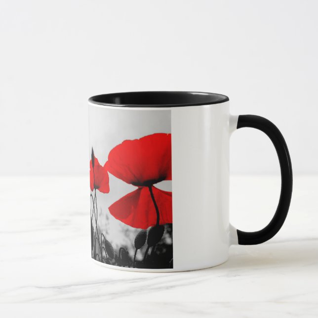 Red Poppies Coffee Mug (Right)