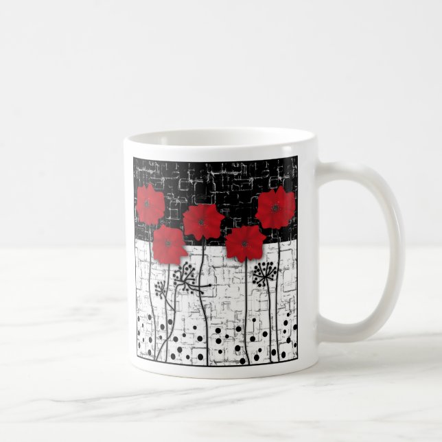 Red poppies coffee mug (Right)