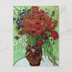 Red Poppies & Daisies (F280)Van Gogh Fine Art Postcard