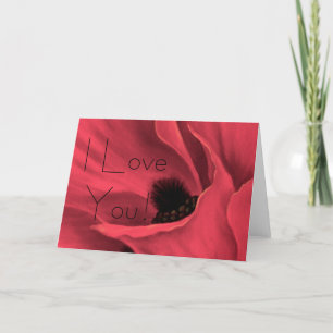 Red Poppies Flower Art Painting - ... - Customized Holiday Card