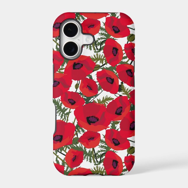 Red Poppies Flower Pattern (Back)