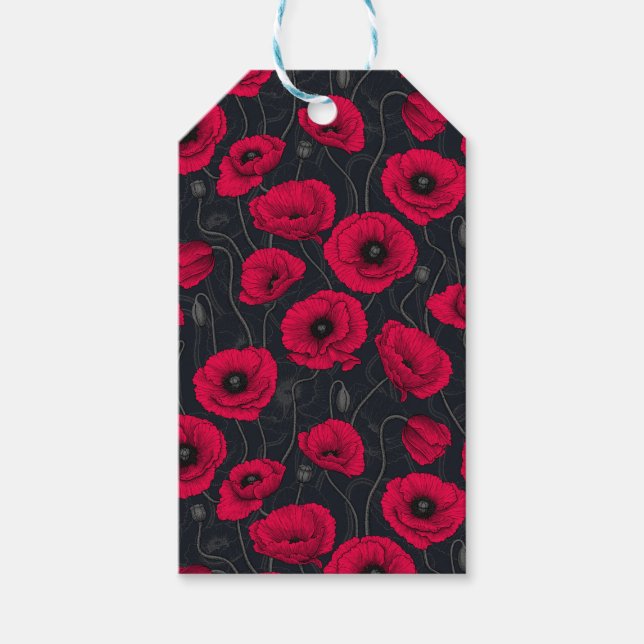 Red Poppies Gift Tags (Front)