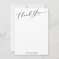 Red Poppies Gold Confetti Thank You Script Card