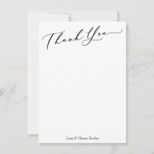 Red Poppies Gold Confetti Thank You Script Card