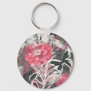 Red poppies. keychain