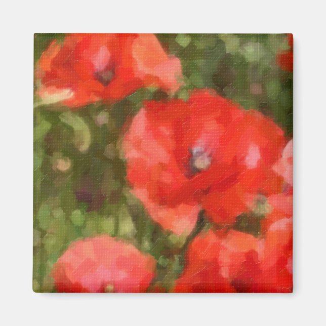 Red Poppies Magnet (Front)