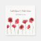 Red poppies napkin