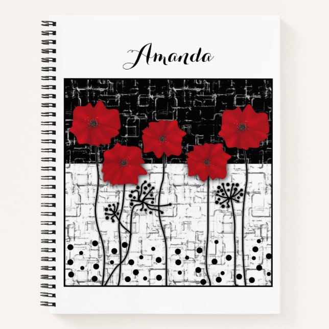 Red poppies  notebook (Front)