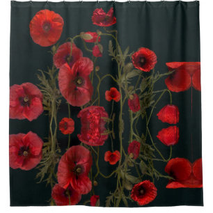Red Poppies On Black
