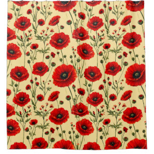 Red poppies pattern