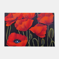 Red Poppies Plants Art
