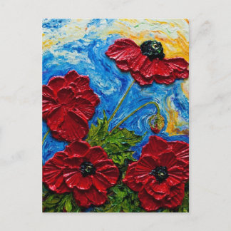Red Poppies Postcard