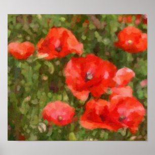 Red Poppies Poster