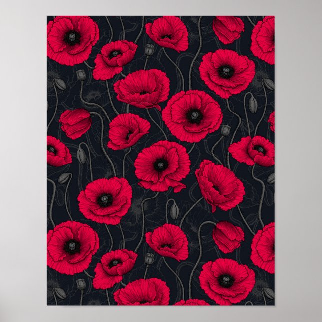 Red Poppies Poster (Front)