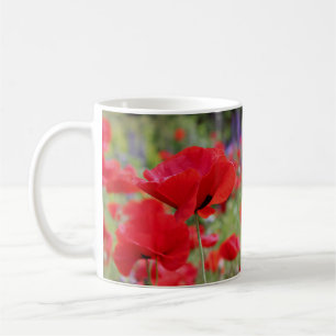 Red Poppies & Purple Lupines Coffee Mug