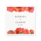 Red poppies watercolor wedding