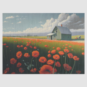 Red Poppy Afternoon, On the Farm Tissue Paper