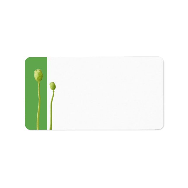 Red Poppy apple Address Label (Front)