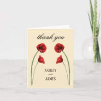 Red Poppy Arched Flowers Modern Wedding