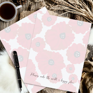 Red Poppy Background Scrapbook Binder Paper