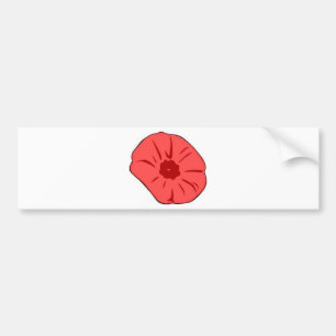 Red Poppy Bumper Sticker