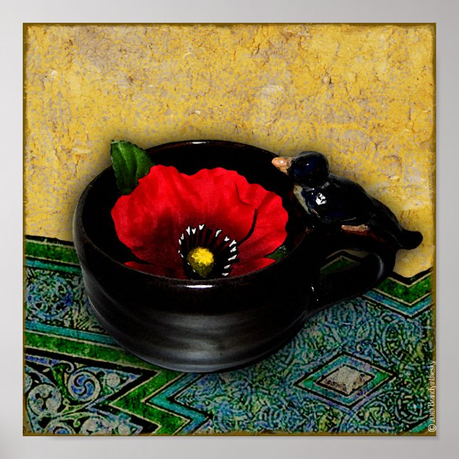Red Poppy Cafe Print (Front)