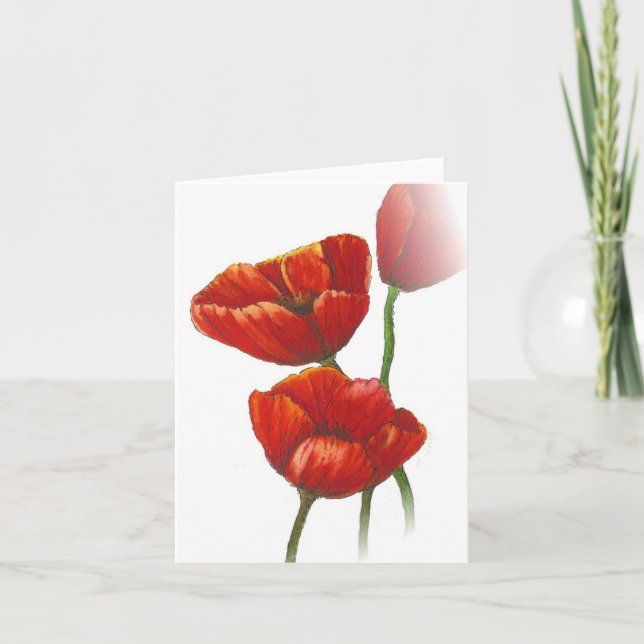 Red poppy card (Front)