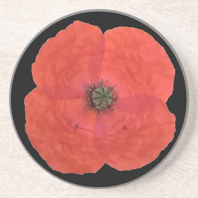 Red Poppy Coaster (Front)