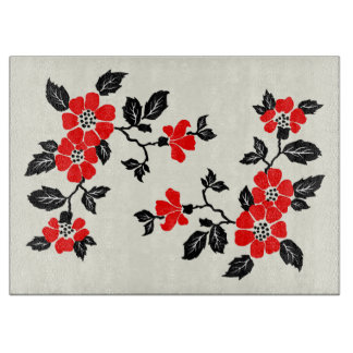 Red Poppy Cutting Board