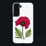 Red poppy drawing 3 samsung galaxy case<br><div class="desc">Hand drawn vector illustration of a red poppy flower</div>