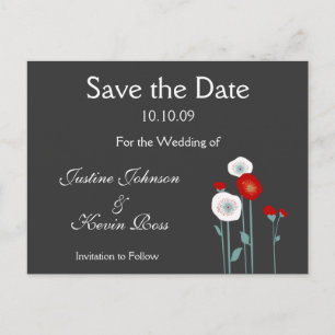 Red poppy enregistrer la date Cartes postales