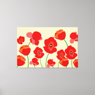 Red Poppy Field  Canvas Print