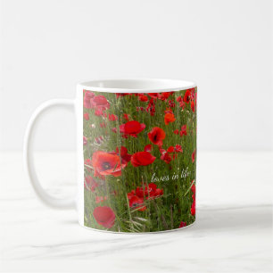 Red Poppy Field Coffee Mug