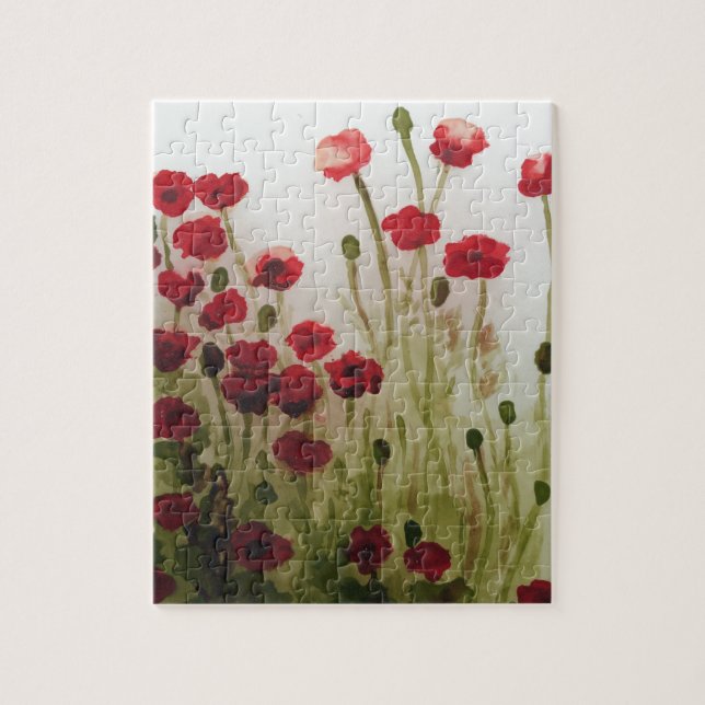 Red poppy field jigsaw puzzle (Vertical)