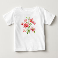 Red poppy floral watercolor