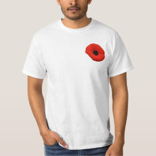 Red Poppy Flower Canada Rememberance Day T-shirt