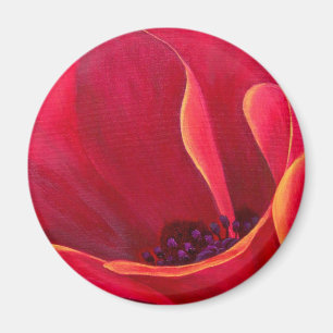 Red Poppy Flower Painting - Multi Magnet