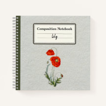Red Poppy Flower Personalized Composition