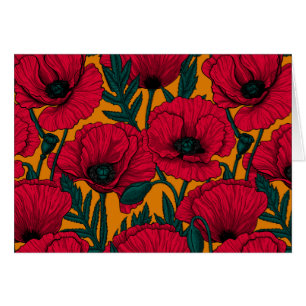 Red poppy garden