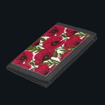 Red Poppy garden 2 Trifold Wallet<br><div class="desc">Vector pattern made of hand-drawn poppies.</div>